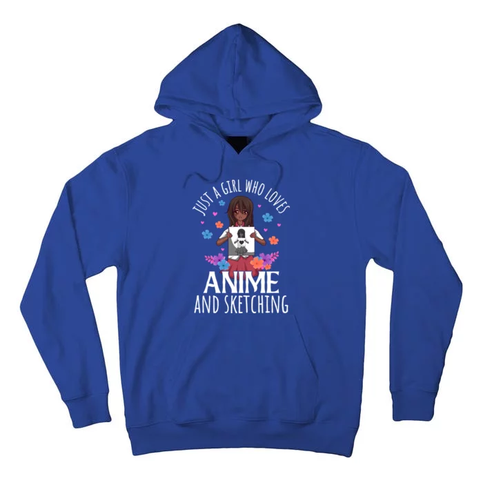 Just A Who Loves Anime And Sketching Anime Lovers Gift Tall Hoodie