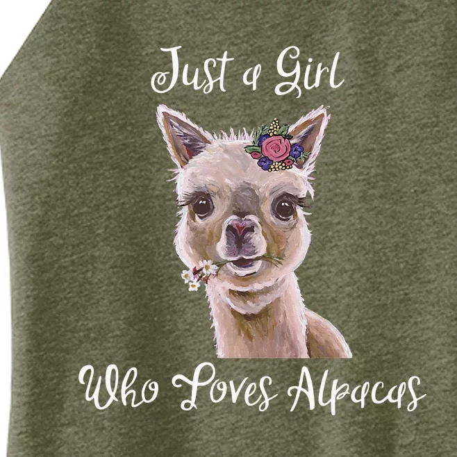 Just a Who Love Alpacas Alpaca Lover Women’s Perfect Tri Rocker Tank