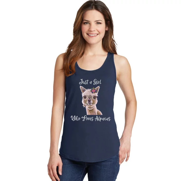 Just a Who Love Alpacas Alpaca Lover Ladies Essential Tank