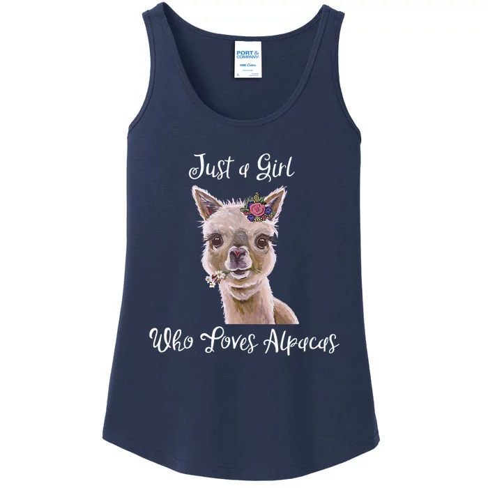 Just a Who Love Alpacas Alpaca Lover Ladies Essential Tank