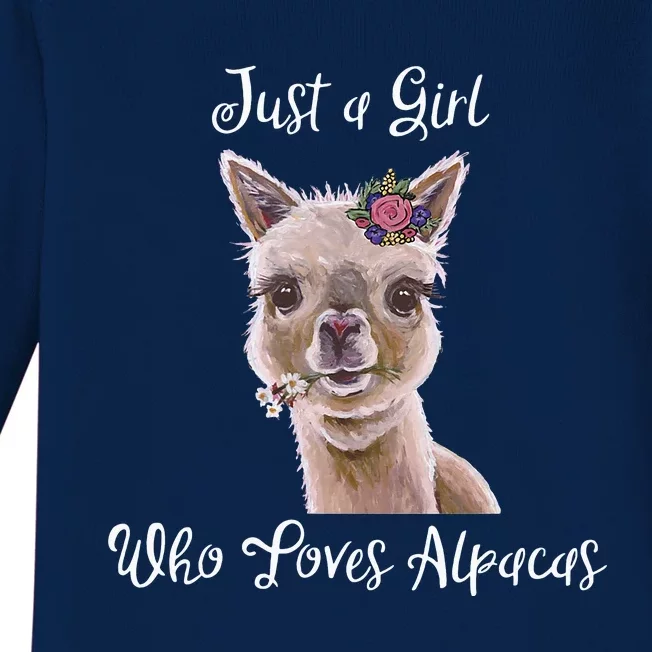 Just a Who Love Alpacas Alpaca Lover Baby Long Sleeve Bodysuit