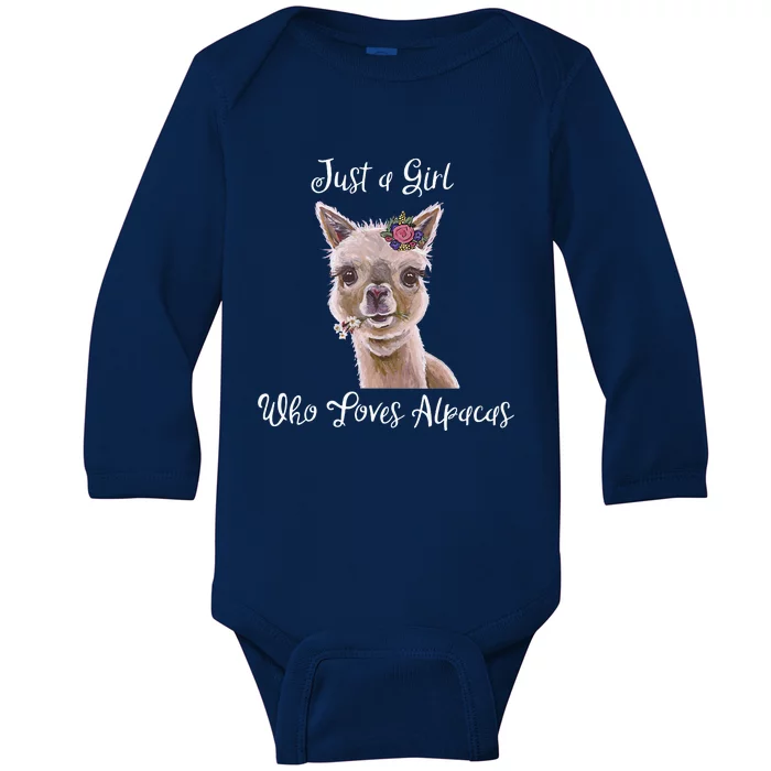 Just a Who Love Alpacas Alpaca Lover Baby Long Sleeve Bodysuit