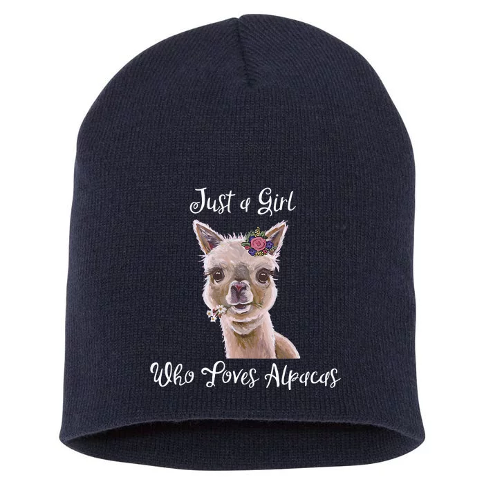 Just a Who Love Alpacas Alpaca Lover Short Acrylic Beanie