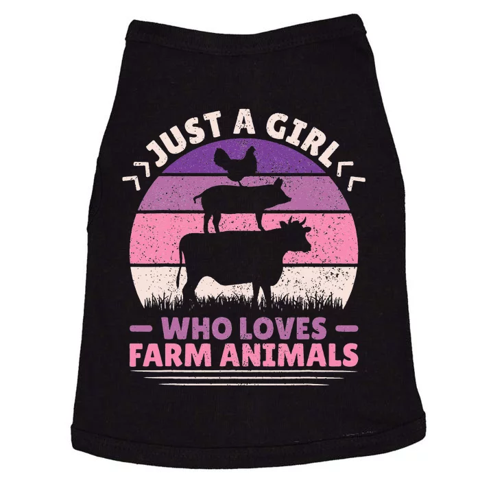 Just A Who Loves Farm funny Animals Lover Doggie Tank