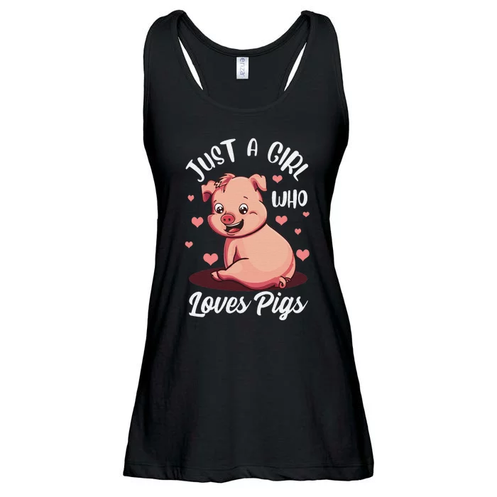 Just A  Who Loves Pigs Hog Lover Pig Tee For Pig Lovers Ladies Essential Flowy Tank