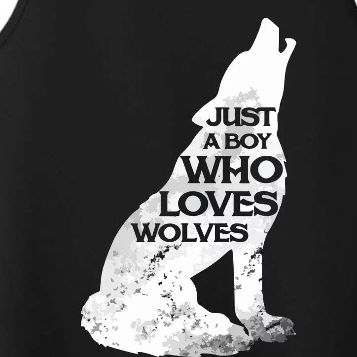 Just A Who Loves Wolves | Cute Lover Of Wolf Performance Tank