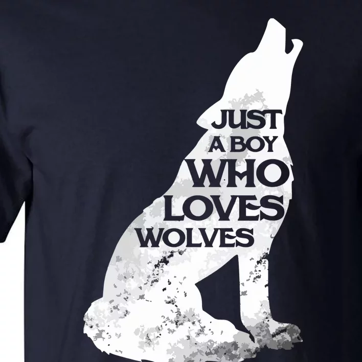 Just A Who Loves Wolves | Cute Lover Of Wolf Tall T-Shirt