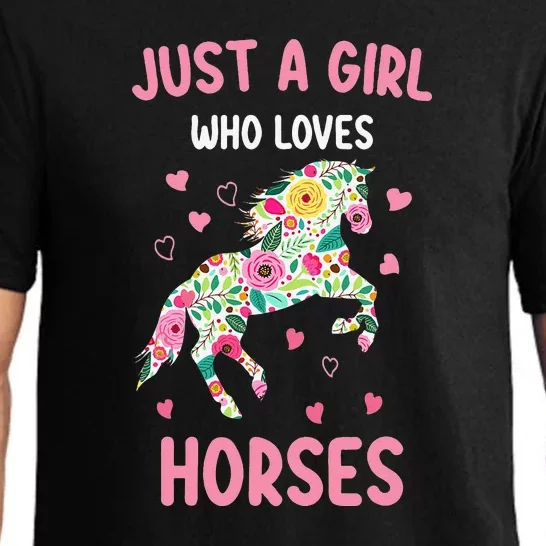 Just A Who Loves Horses Equestrian Pajama Set