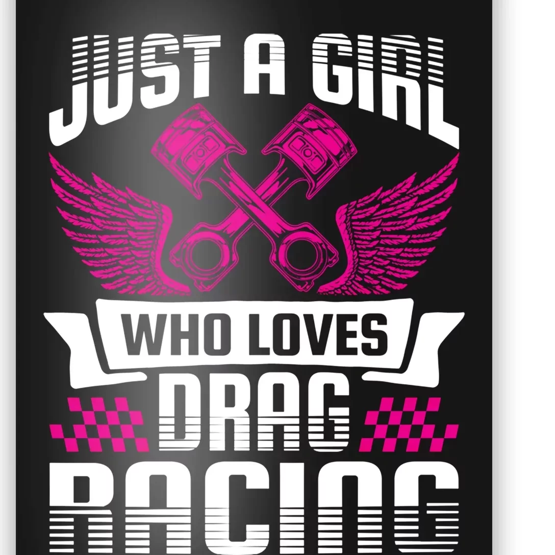 Just A Who Loves Drag Racing Drag Race Gift Poster