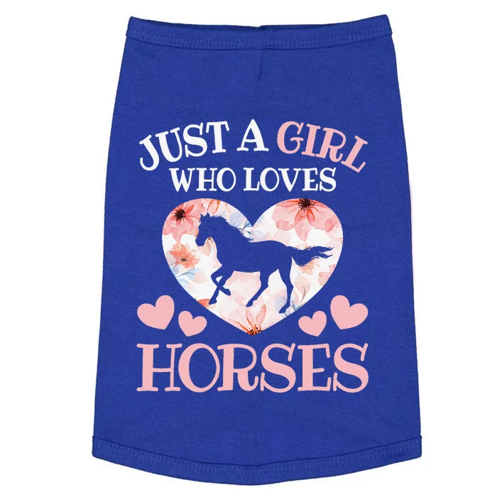 Just A Who Loves Horses Horseback Riding Doggie Tank