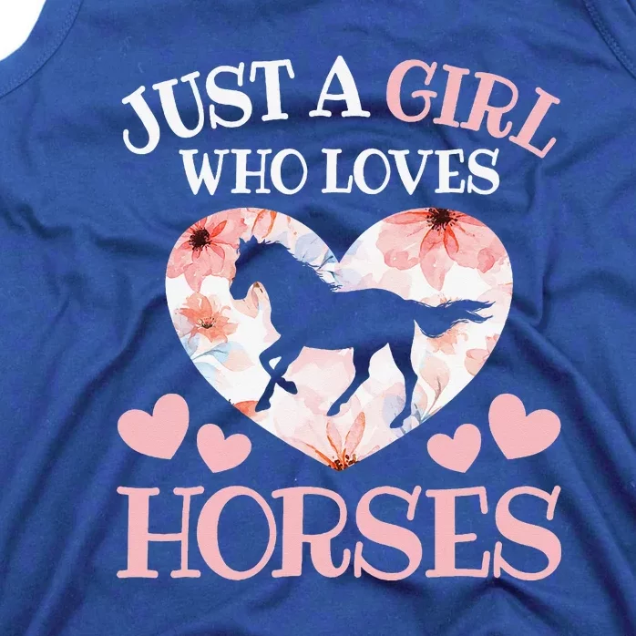 Just A Who Loves Horses Horseback Riding Tank Top