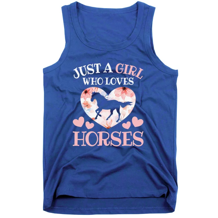 Just A Who Loves Horses Horseback Riding Tank Top