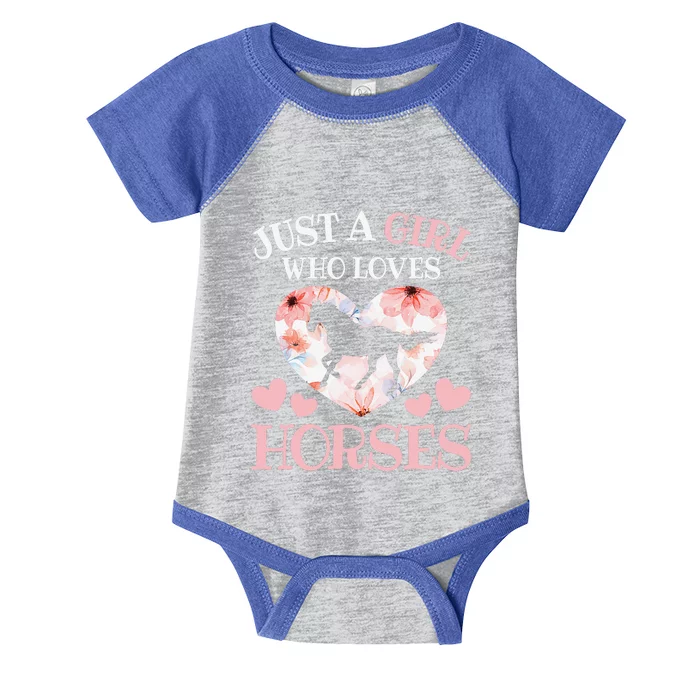 Just A Who Loves Horses Horseback Riding Infant Baby Jersey Bodysuit