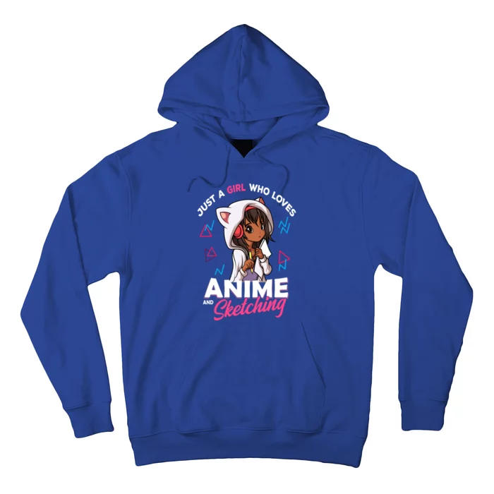 Just A Who Loves Anime And Sketching Anime Merch Stuff Gift Hoodie