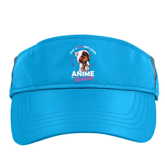 Just A Who Loves Anime And Sketching Anime Merch Stuff Gift Adult Drive Performance Visor