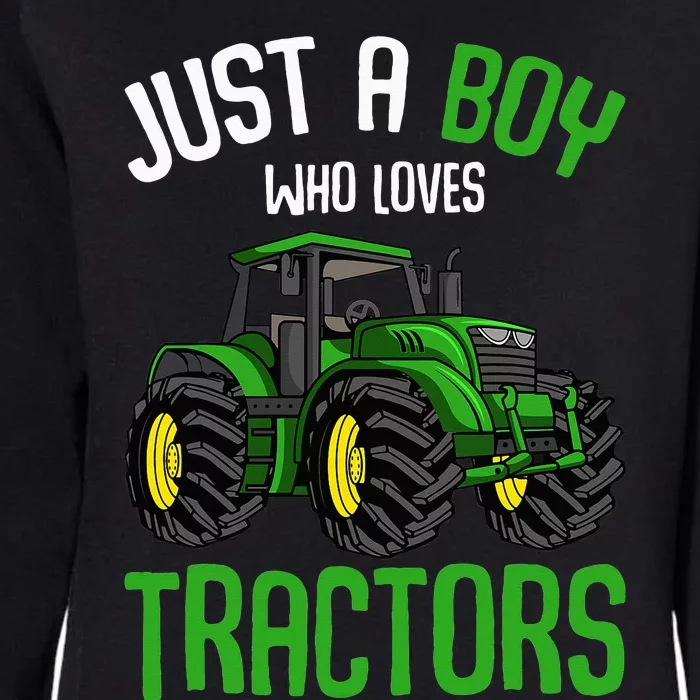 Just A  Who Loves Tractors Farm Womens California Wash Sweatshirt