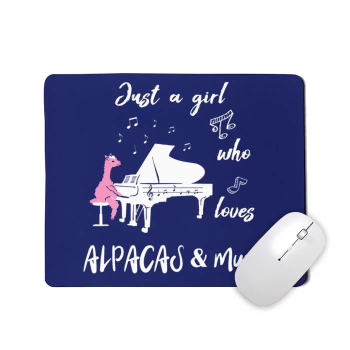 Just A Who Loves Alpacas and Music Mousepad