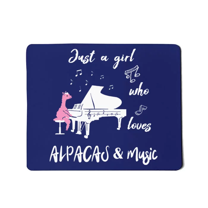 Just A Who Loves Alpacas and Music Mousepad