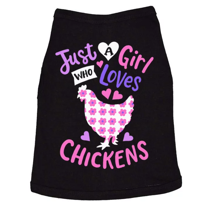 Just A Who Loves Chickens Chicken Hen Love Cute Doggie Tank