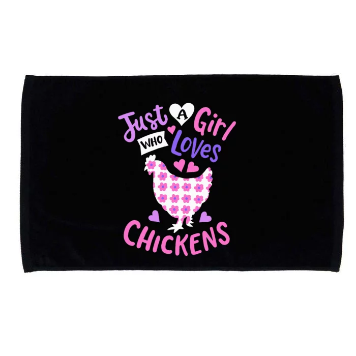 Just A Who Loves Chickens Chicken Hen Love Cute Microfiber Hand Towel