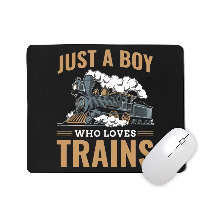 Just A  Who Loves Trains Model Railroad Mousepad