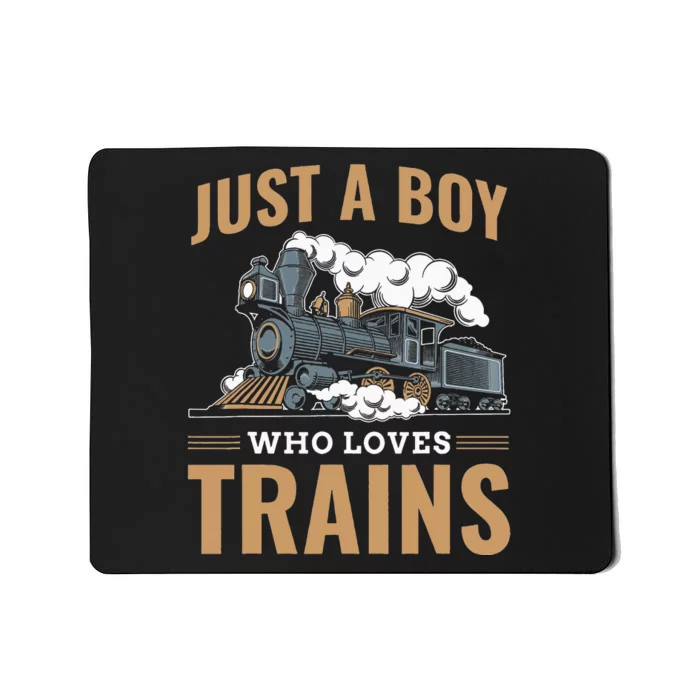 Just A  Who Loves Trains Model Railroad Mousepad