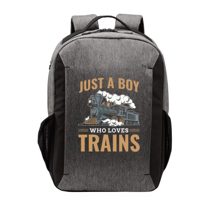 Just A  Who Loves Trains Model Railroad Vector Backpack