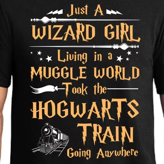 Just A Wizard Girl Living In A Muggle World Took The Hogwarts Train Going Pajama Set