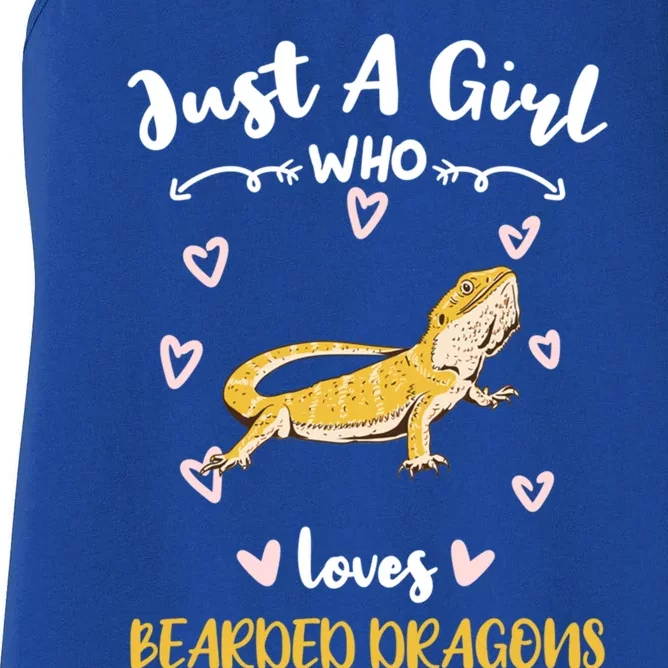 Just A Who Loves Bearded Dragons Cool Gift Women's Racerback Tank