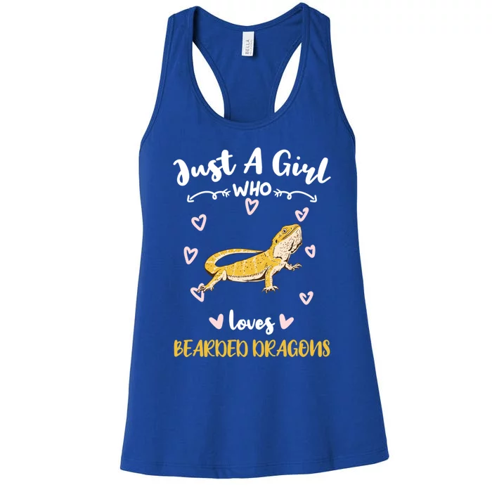 Just A Who Loves Bearded Dragons Cool Gift Women's Racerback Tank