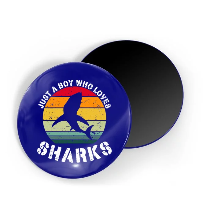 Just A Who Loves Sharks Son Vintage Shark Passion Week Gift Magnet