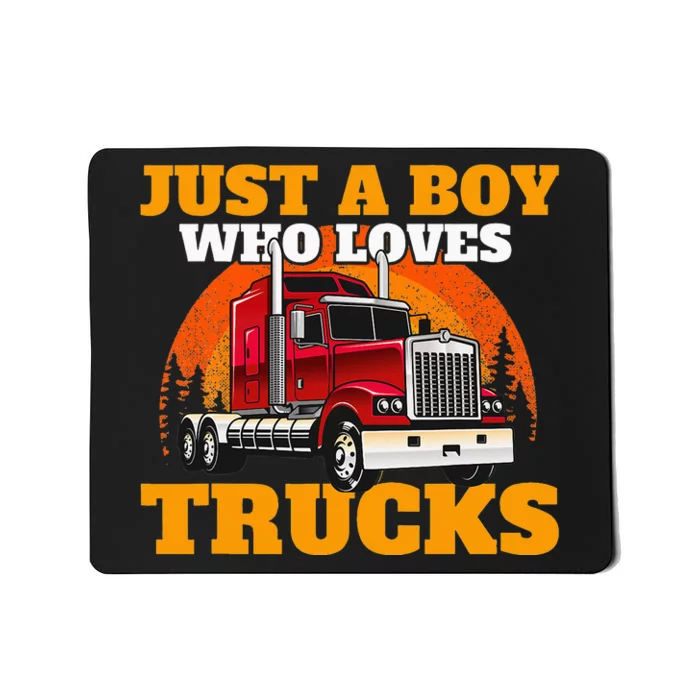 Just A  Who Loves Trucks Mousepad