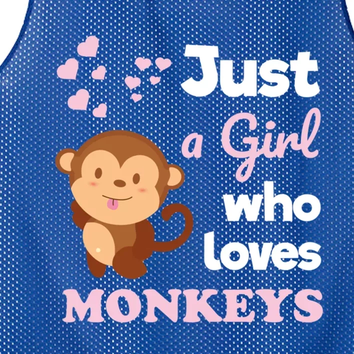 Just A Who Loves Monkeys Monkey Gift Mesh Reversible Basketball Jersey Tank