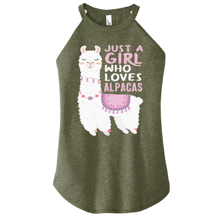 Just A Who Loves Alpacas Cute Alpaca Women’s Perfect Tri Rocker Tank