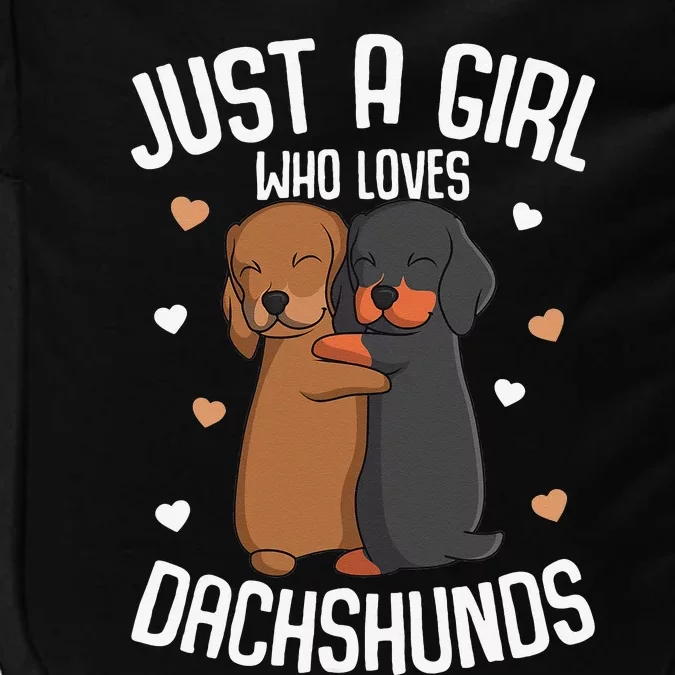 Just a who loves Dachshunds Dog Lover Impact Tech Backpack