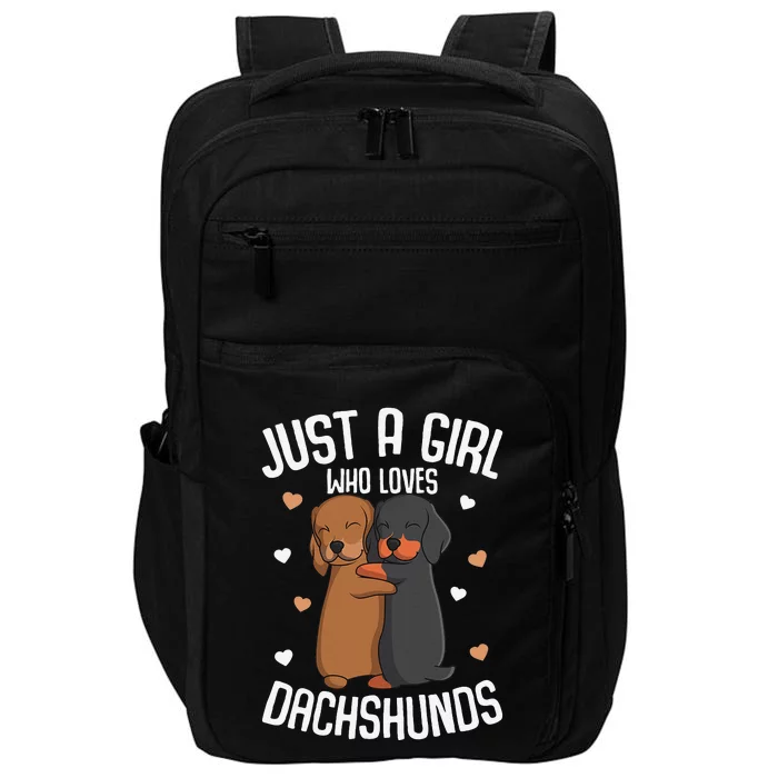 Just a who loves Dachshunds Dog Lover Impact Tech Backpack