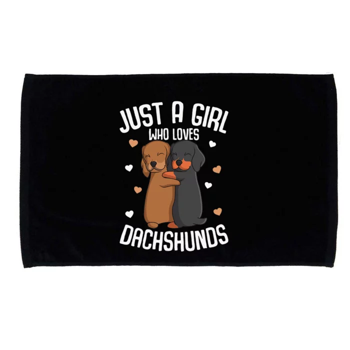 Just a who loves Dachshunds Dog Lover Microfiber Hand Towel