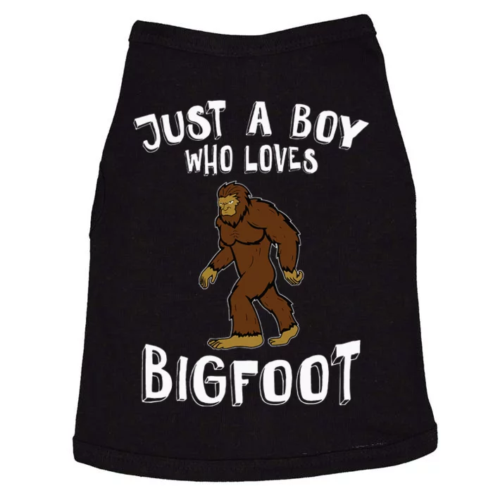 Just A Who Loves Bigfoot Hunter Animal Lover Camping Doggie Tank