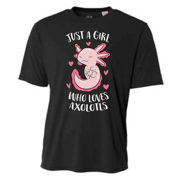 Just a  Who Loves Axolotls Funny Axolotl Cooling Performance Crew T-Shirt