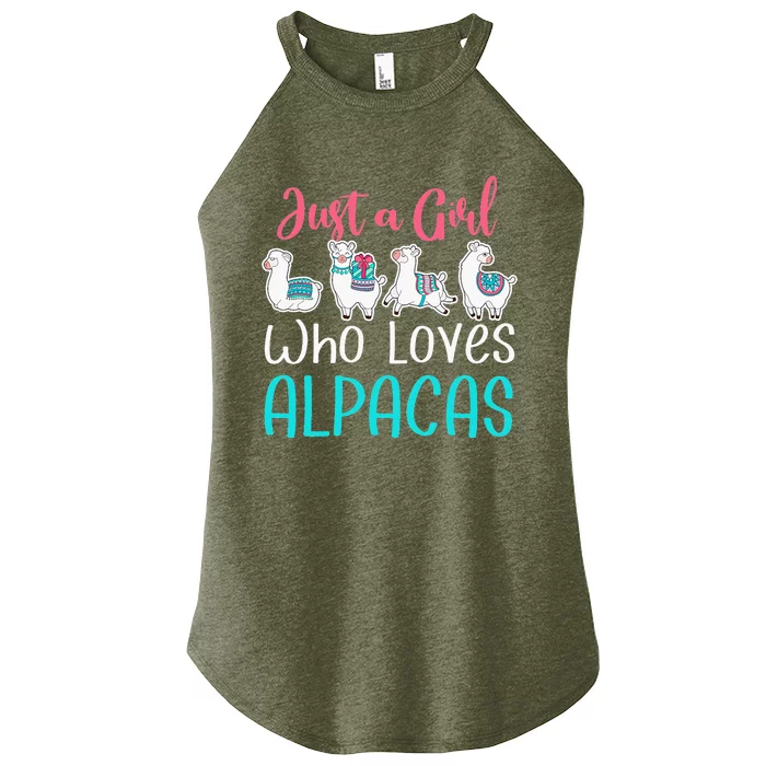 Just A Who Loves Alpacas Farmer Lover Women’s Perfect Tri Rocker Tank