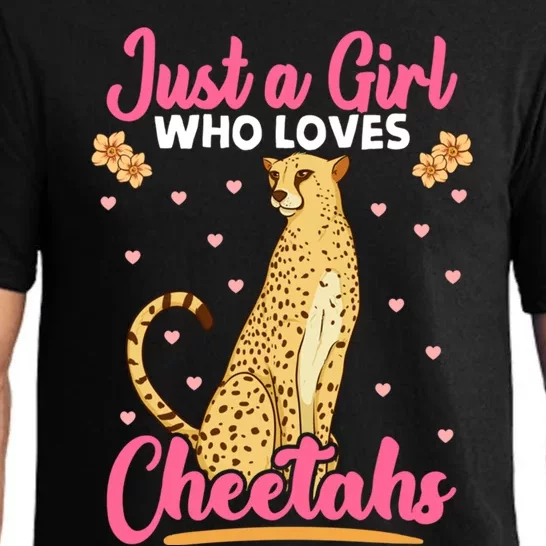 Just A Who Loves Cheetahs African Savanna Zookeeper Cool Gift Pajama Set