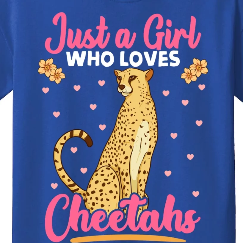 Just A Who Loves Cheetahs African Savanna Zookeeper Cool Gift Kids T-Shirt