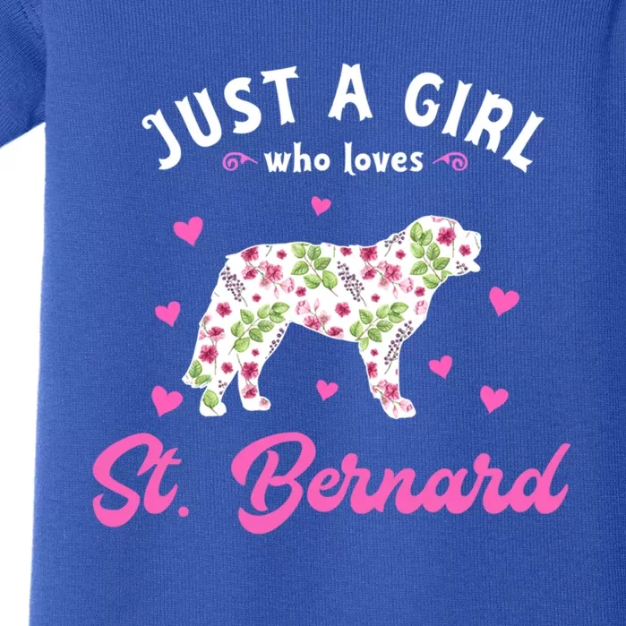 Just A Who Loves St Bernard Meaningful Gift Baby Bodysuit