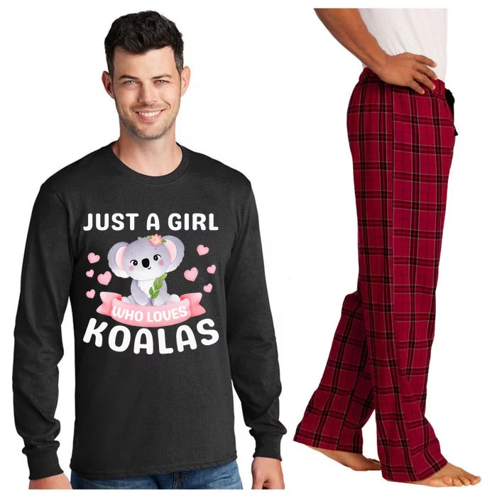 Just A  Who Loves Koala Bear Long Sleeve Pajama Set