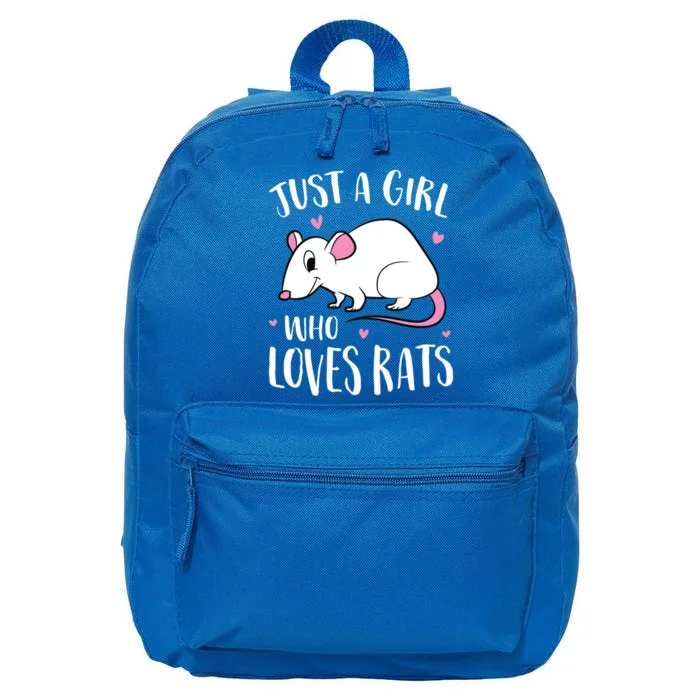 Just A Who Loves Rats Funny Rat Gift 16 in Basic Backpack