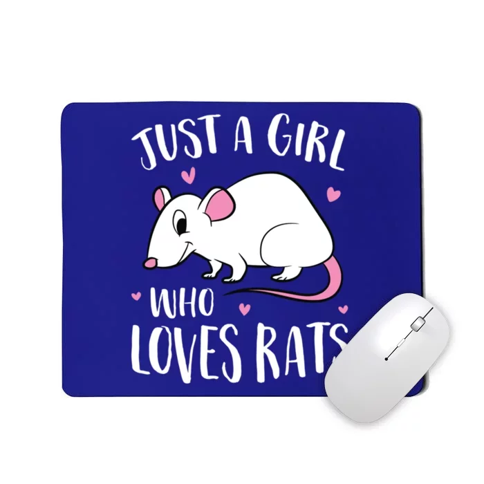 Just A Who Loves Rats Funny Rat Gift Mousepad