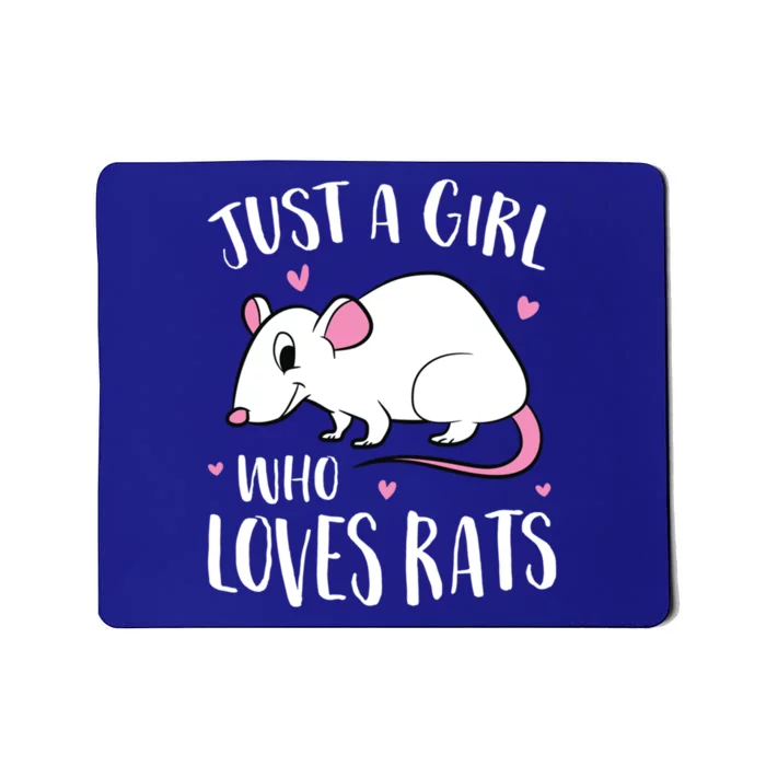 Just A Who Loves Rats Funny Rat Gift Mousepad