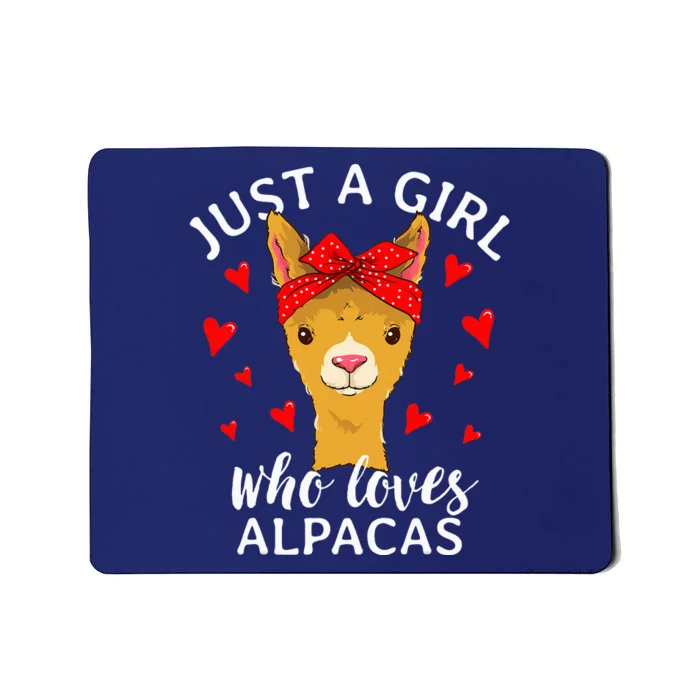 Just A Who Loves Alpacas Llama Lover Mousepad