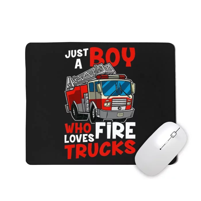 Just A  Who Loves Fire Trucks Mousepad