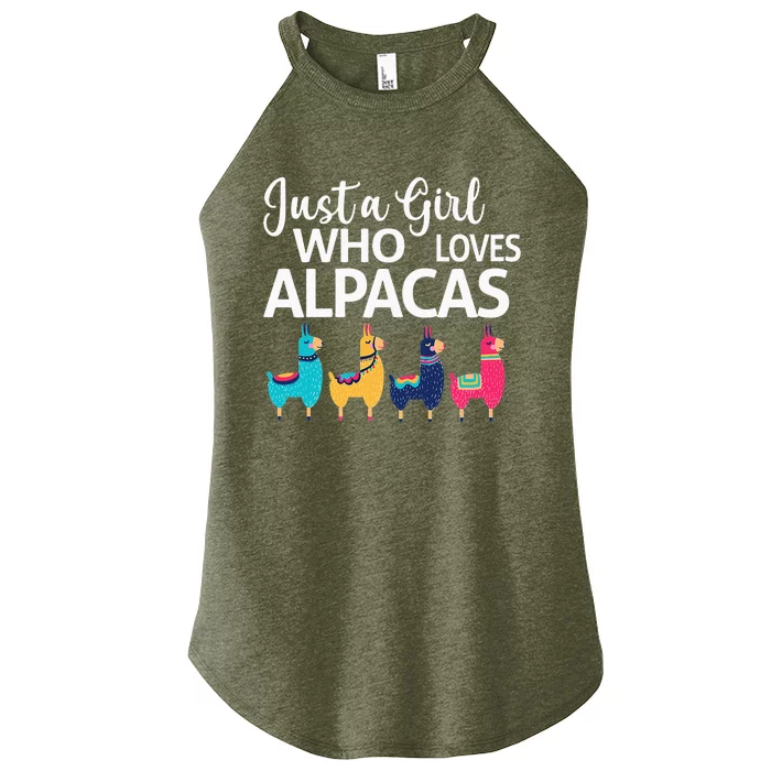 Just A Who Loves Alpacas Farmer Lover Women’s Perfect Tri Rocker Tank